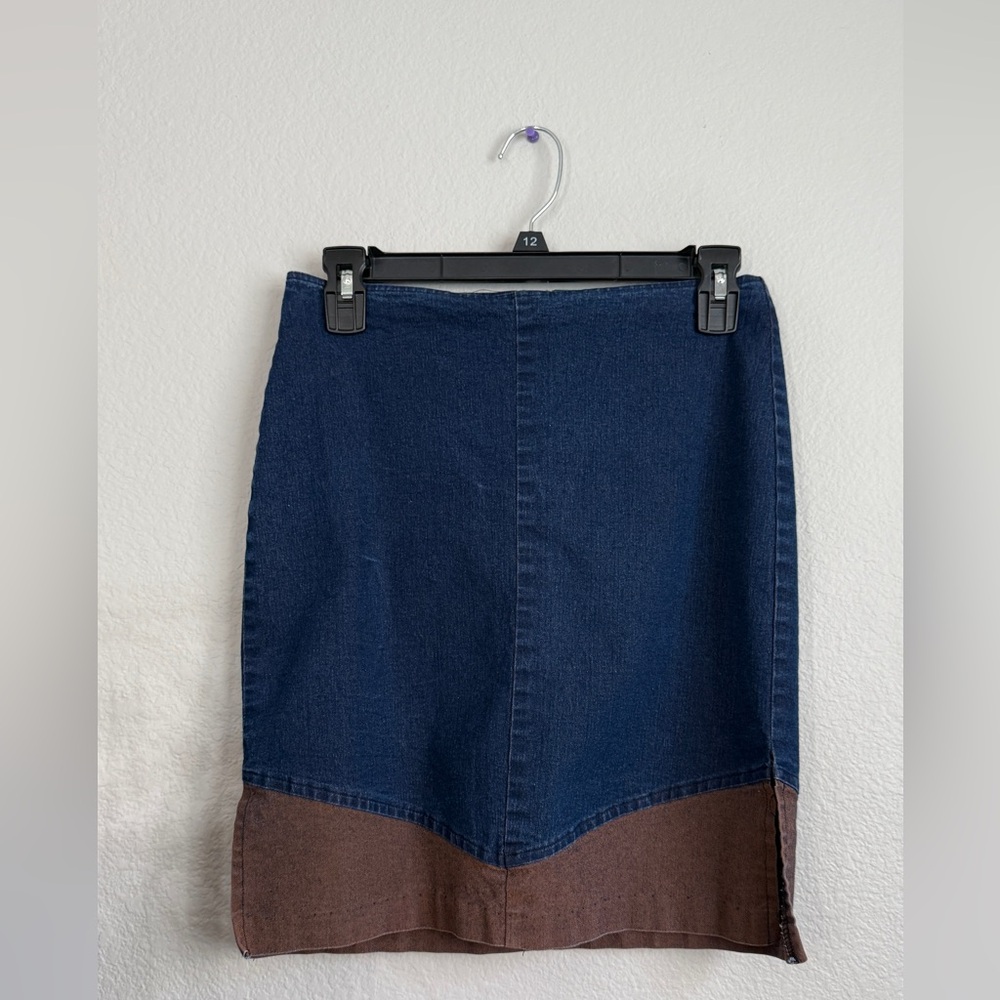 Vintage XI Dual colored denim skirt